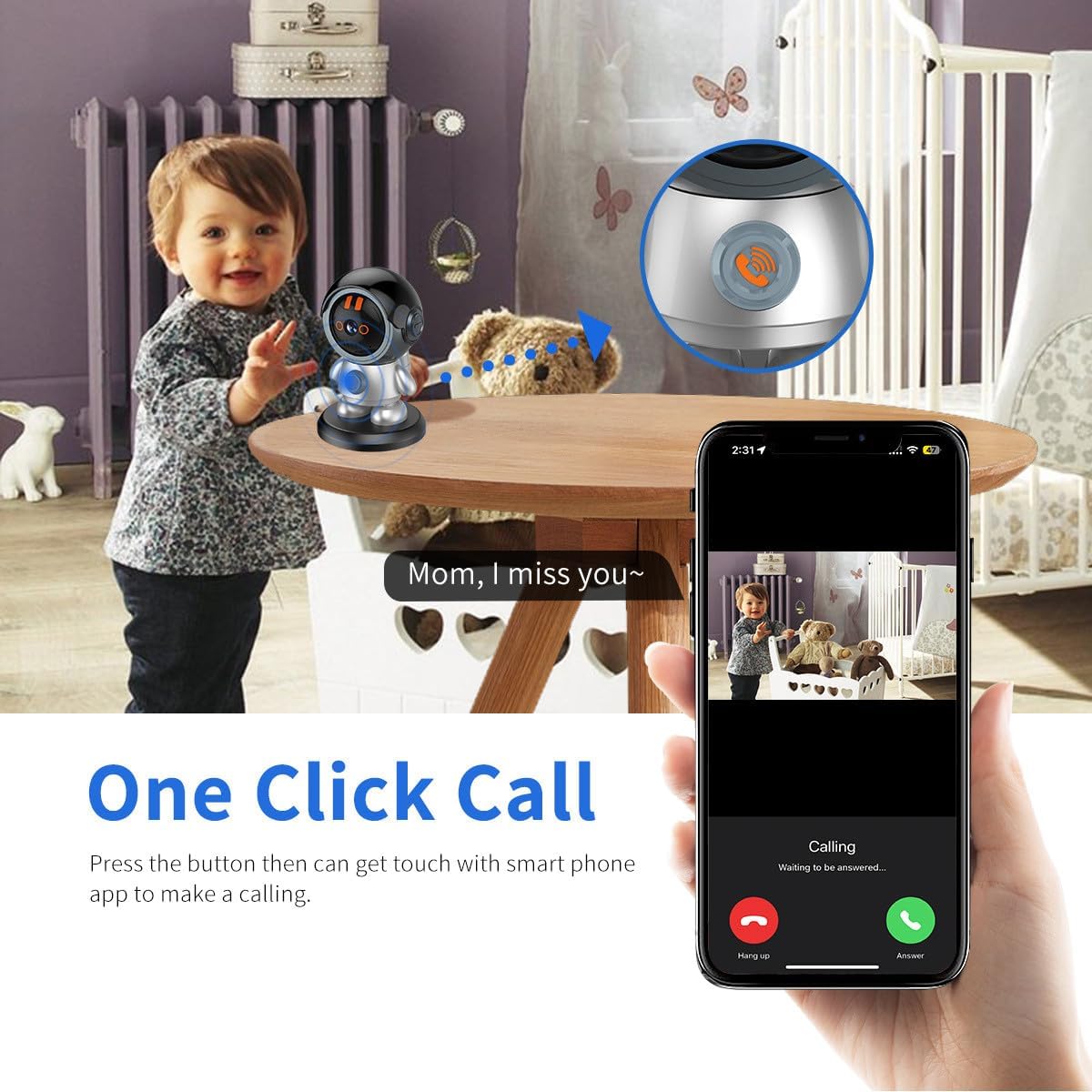 One-Click Call feature of visiPower PT302 camera