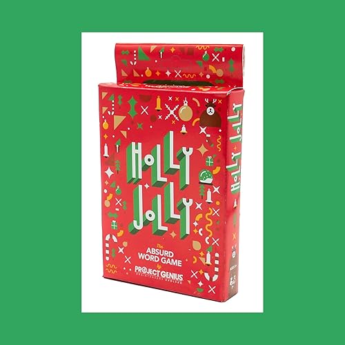Miniatura 4 de Holly Jolly - Un juego de palabras absurdas con temática navideña, 50 rimas festivas para adivinar, juego de cartas de Navidad, rellenos divertidos