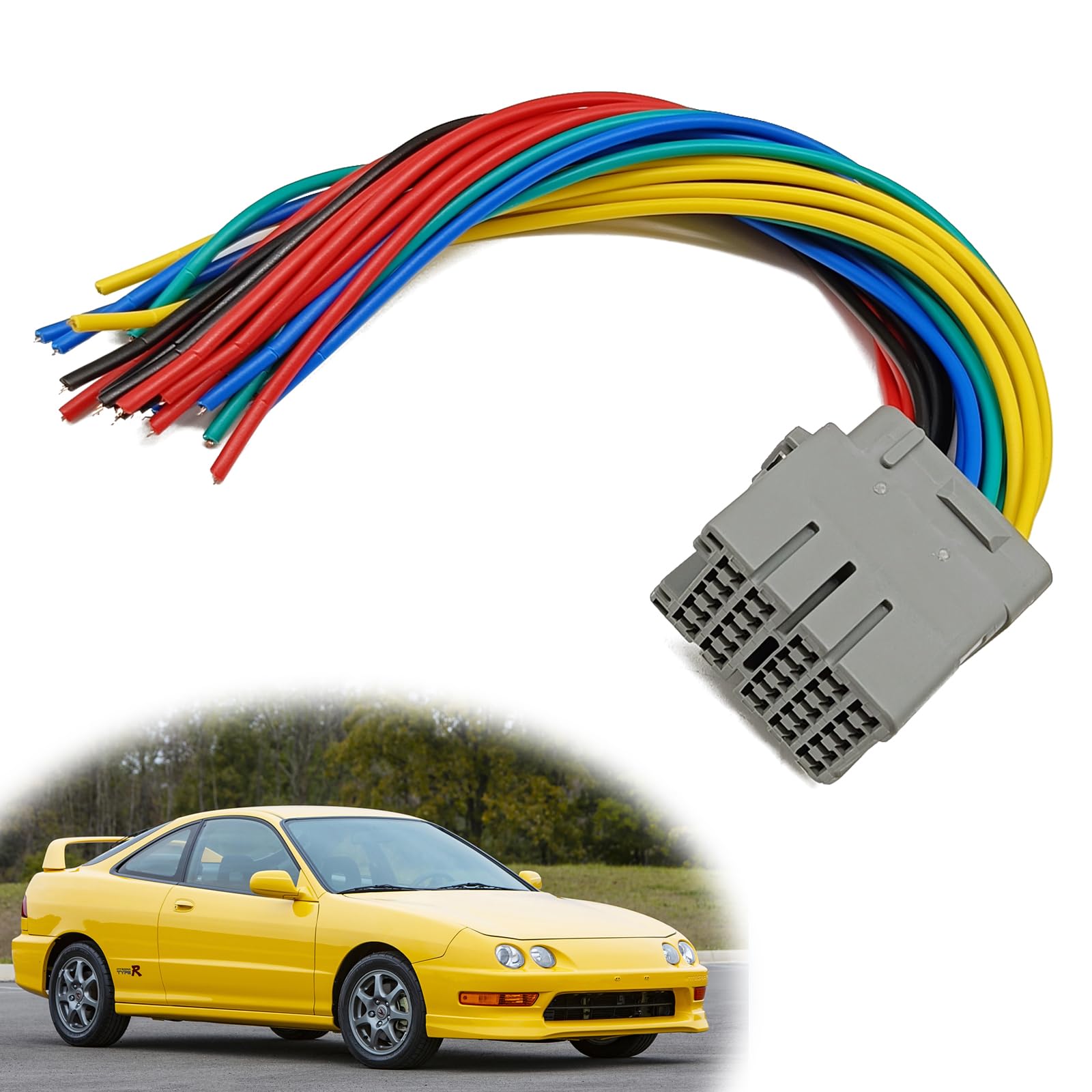 Pleoos Door Connector Pigtail Wire Harness Front Driver Or Passenger Only Compatible with Honda Civic EK CRV Prelude Acura