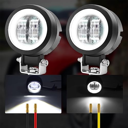 Miniatura 2 de Luces LED antiniebla de conducción para motocicleta, luz de conducción de motocicleta, 20 W Auxiliary Spot Lights Pod para motocicleta, DRLAngel