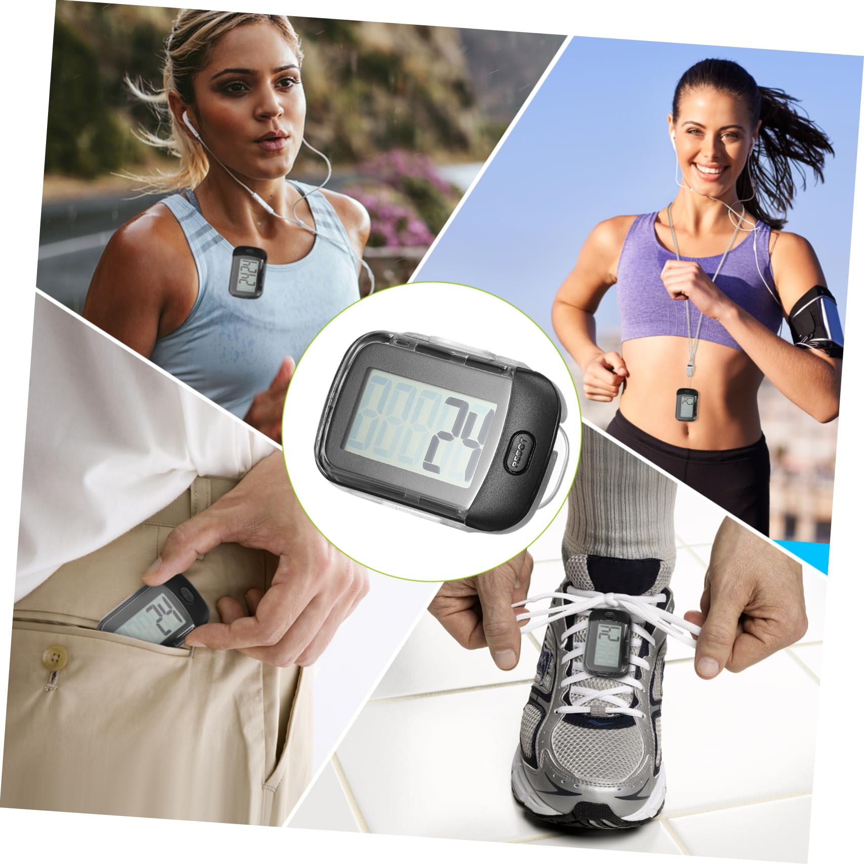 Pédomètre Capteur Marche Seniors Portable Petit Compteur De Précis Comptoir Mesure Montre Compteur De Clip sur Podomètre Traqueur avec Pince Agrafe Noir Plastique