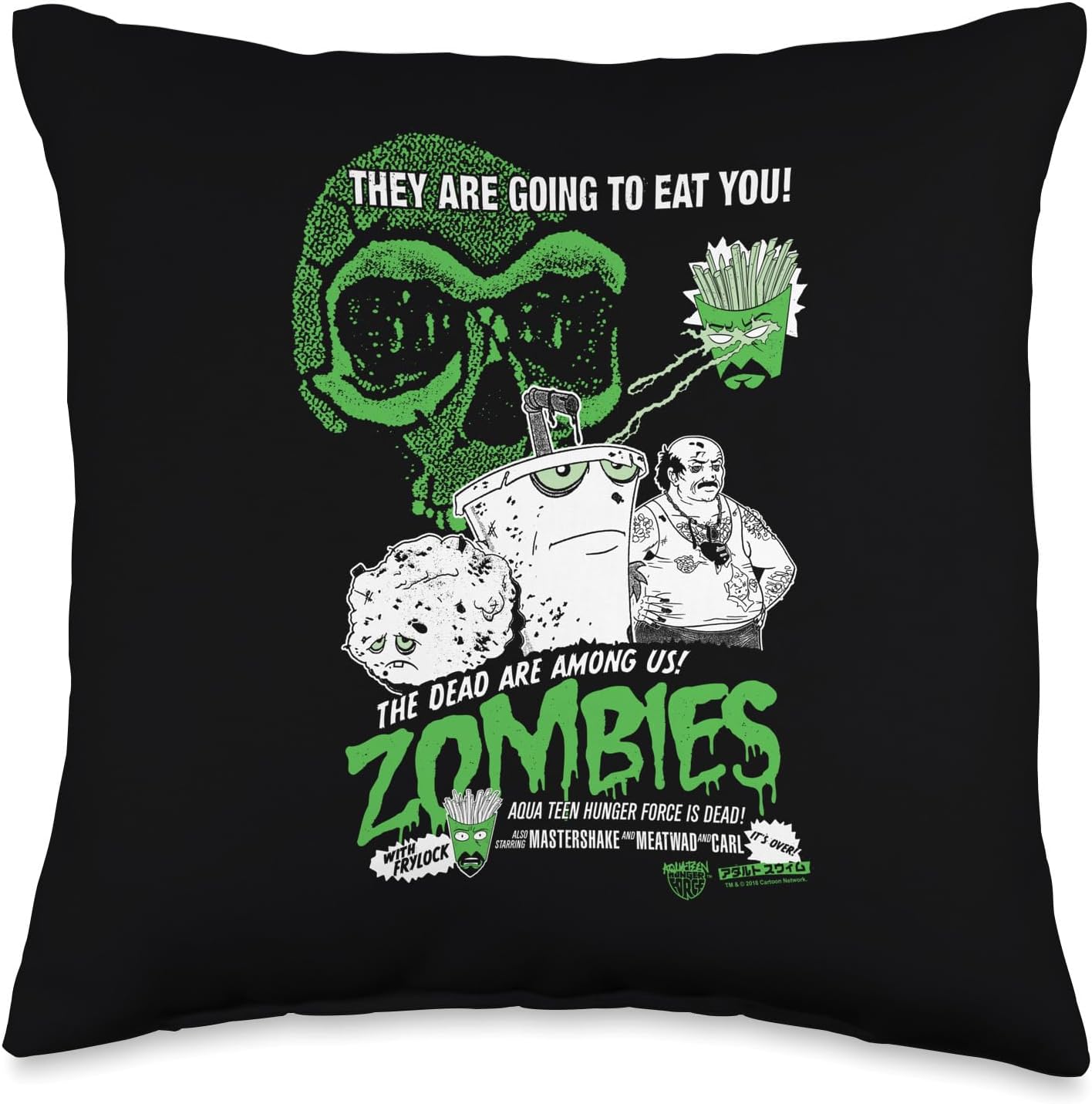 Aqua Teen Hunger Force Zombies Throw Pillow