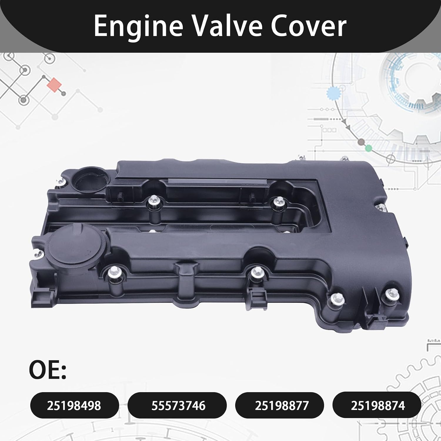 Engine Valve Cover With Gaskets Bolts Fits For 2011-2019 Chevy Cruze Sonic Trax Volt Encore ELR 1.4L Replacement 264-968 25198498 55573746