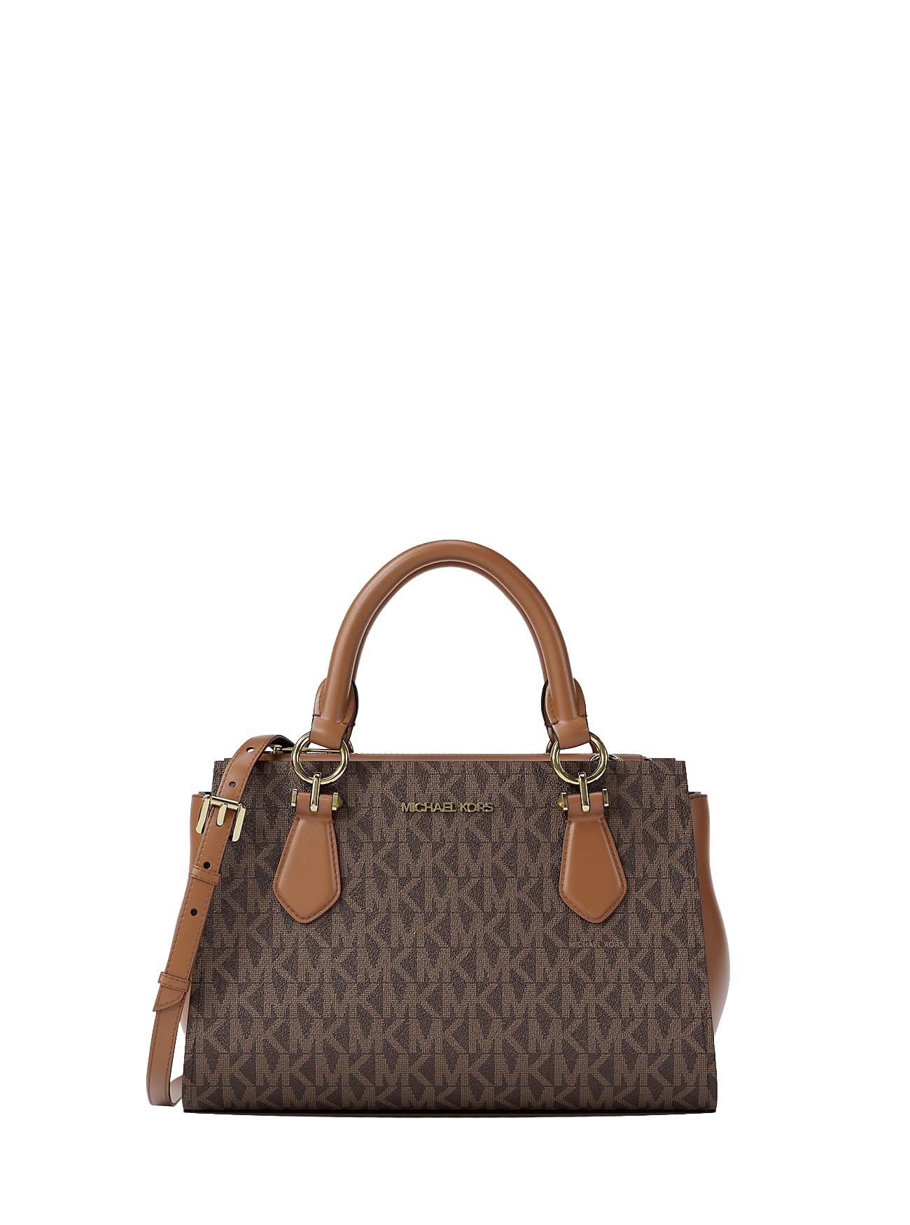 Michael Kors Marilyn Small Signature Logo Messenger Bag Brown PVC