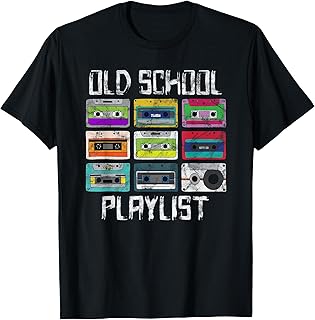 Cassette Tape Music Retro 80s Playlist T-Shirt