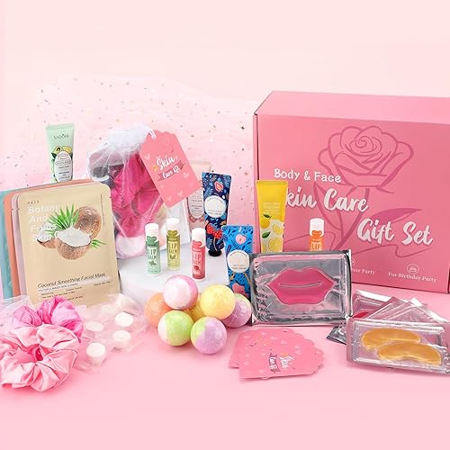 Miniatura 7 de 120 piezas de suministros de fiesta de spa para niñas, incluyen máscaras faciales, máscara labial, parches debajo de los ojos, bálsamo labial,