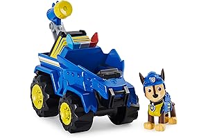 Paw Patrol: Chase's Dino Rescue Deluxe Rev Up Vehicle with Mystery Dinosaur