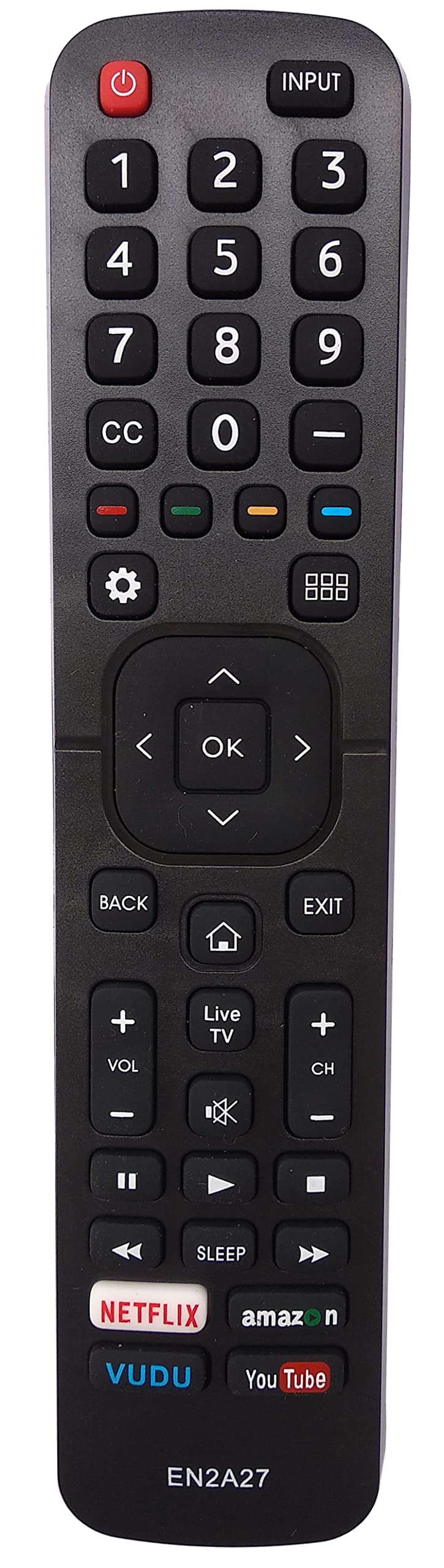 Universal Remote Compatible for HISENSE EN2A27 50H5C 55H5C 55H6B 55H7B 43H7C 50H8C TV Remote Control