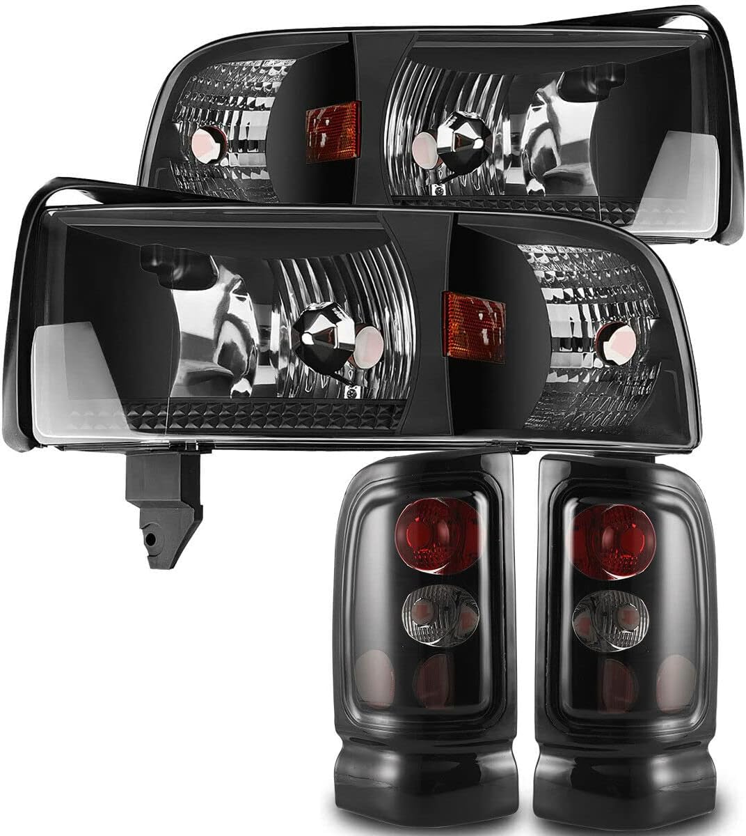 ROXX Headlights Tail Lights Compatible with 19942001 Dodge Ram 1500