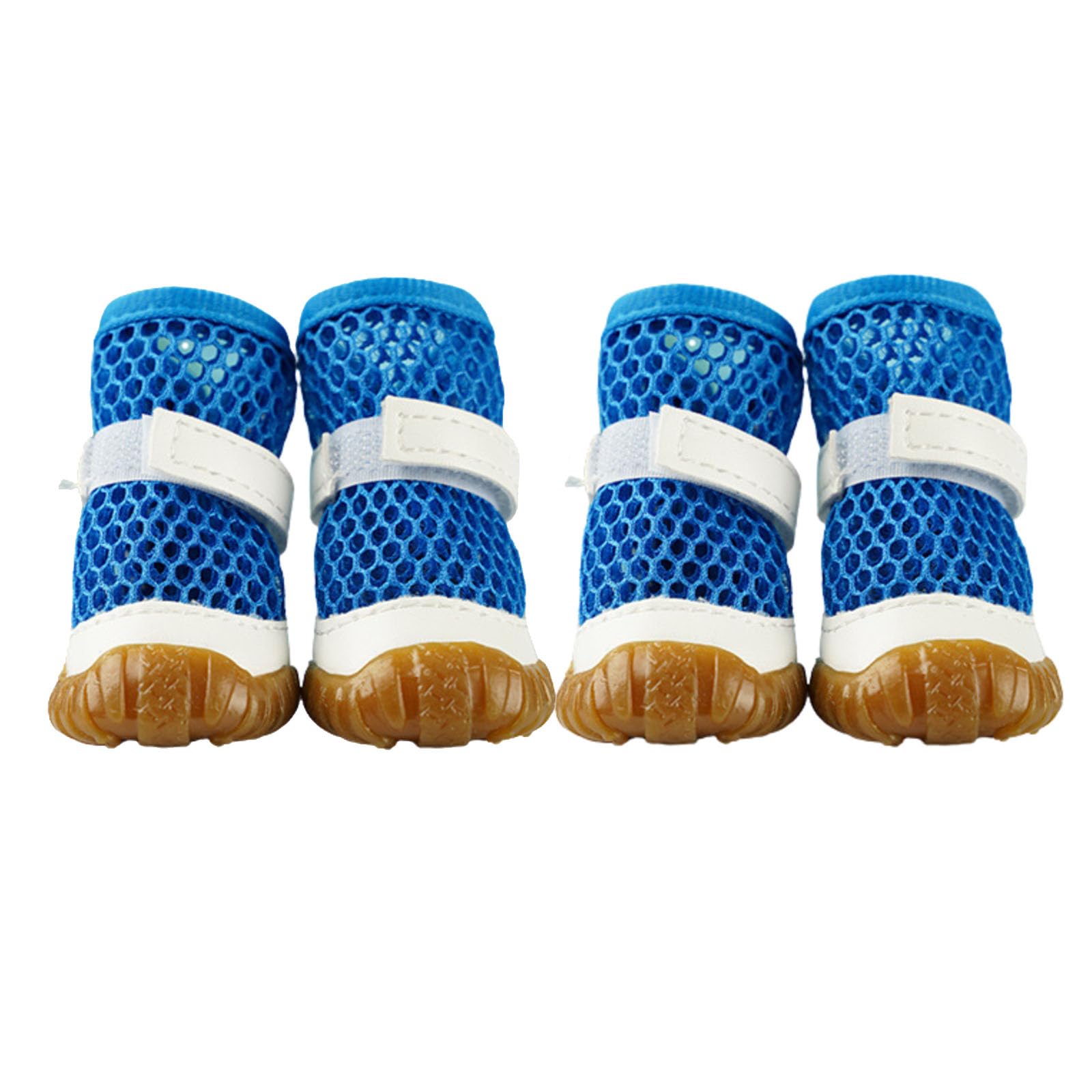 HDKUW Dog Shoes for Hot Pavement,Mesh Breathable Waterproof Dog Booties,Anti-Slip Sole and Skid-Proof Paw Protector,Outdoor Hiking Dog Boots for Small Medium Dogs Blue 3#