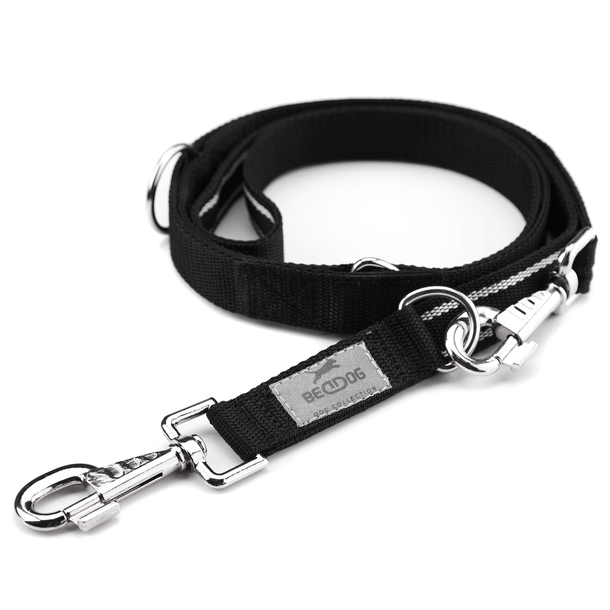 BedDog® hondenriem EMMA, verstelbaar in 3 lengtes, dubbele riem