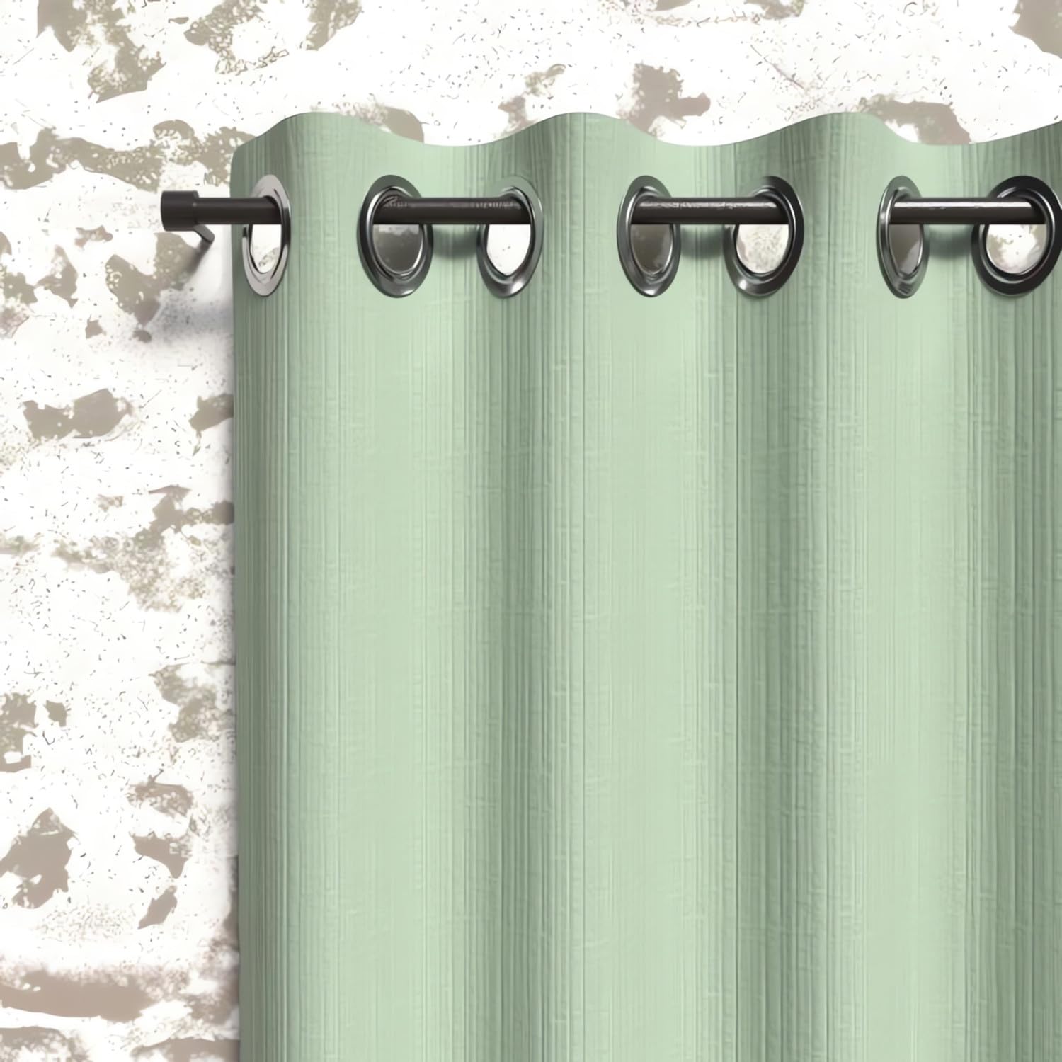 Soleil d'ocre, Boheme Insulated Curtain with Eyelets 135 x 250 cm Aqua Green