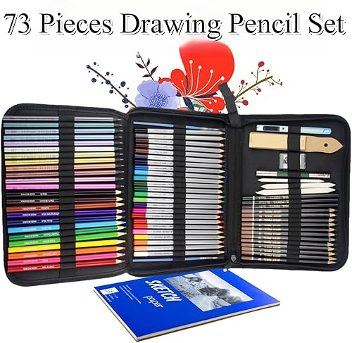 Miniatura 4 de Juego de 36 lápices de colores, lápices para colorear para adultos, bocetos de artista, lápices de dibujo de primera calidad con bolsa enrollable de