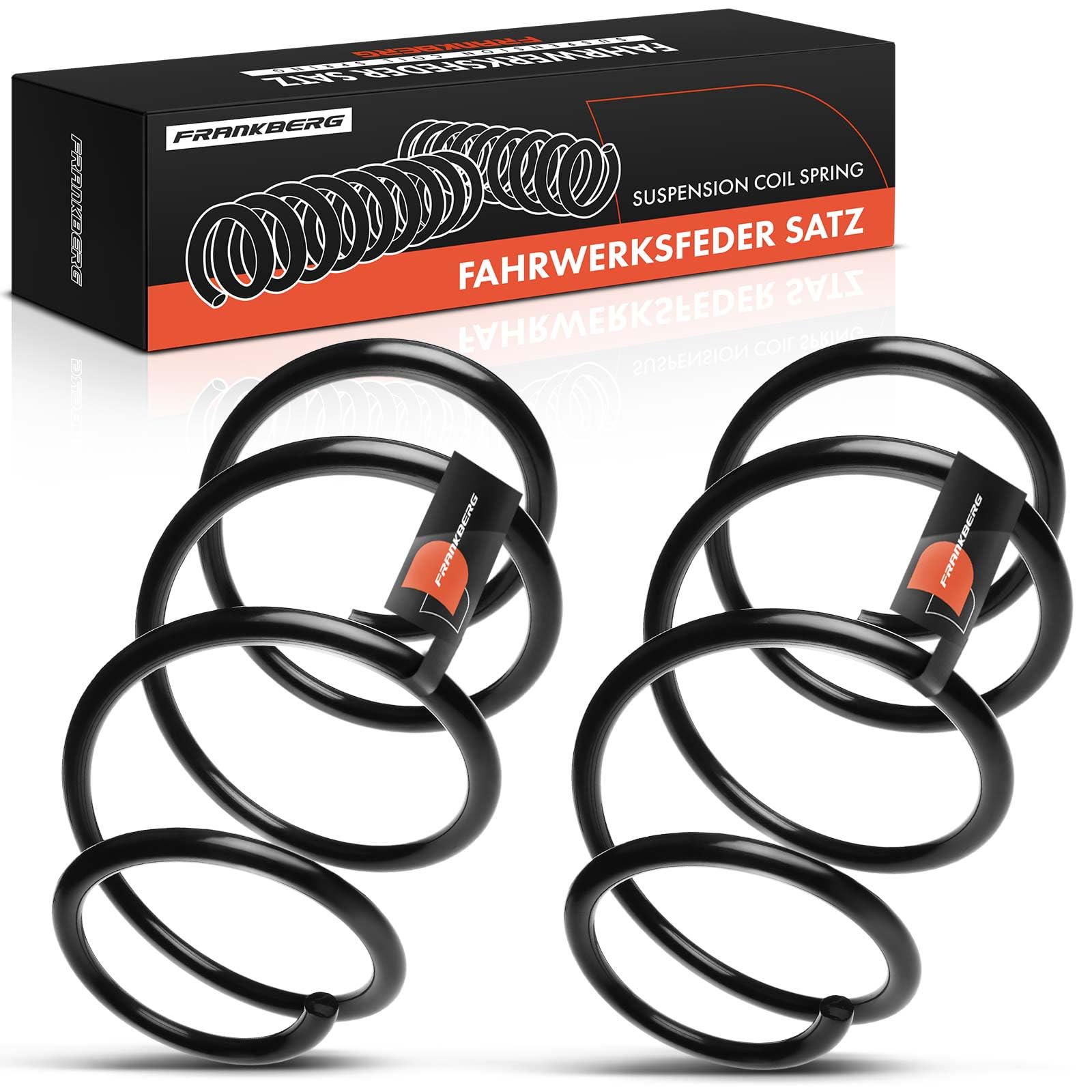 Frankberg 2 muelles de suspensión para el eje delantero (izquierdo y | Compatible con: Serie 3 E46, Serie 3 Coupé E46, Serie 3 Convertible E46, Serie 3 Touring E46