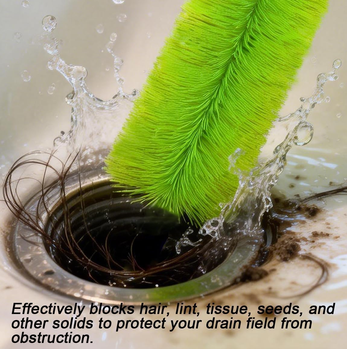 2PCS Septic Tank Bristle Filter 4” Compatible with STF-110: Superior Gravity Flow Filtration, Easy to Install & Effortless Maintenance & Superior Filtration in Any 4’’ Pipe or Baffle