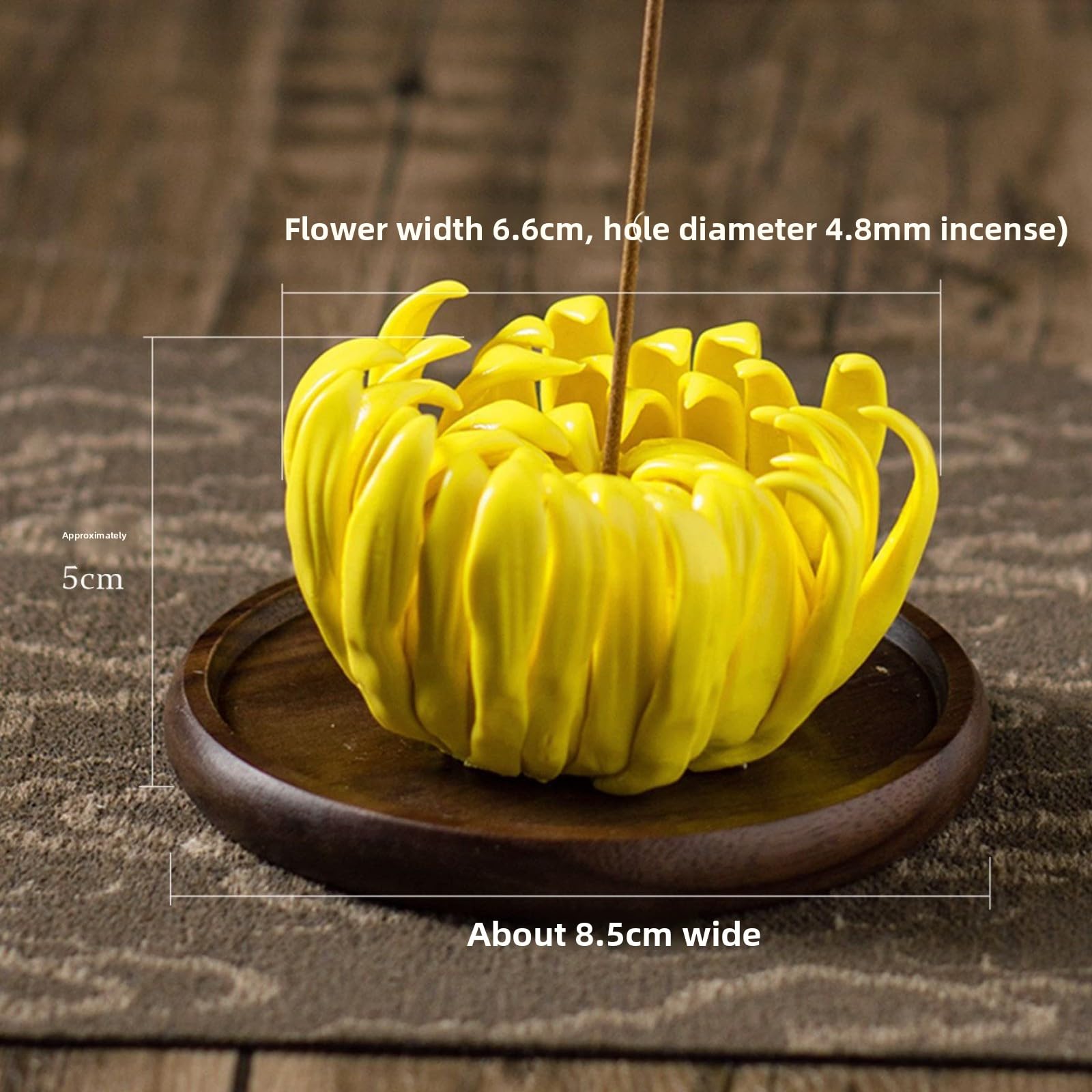 Soporte de incienso de cerámica, 8,5 cm / 3.2in, quemador de incienso estilo chino