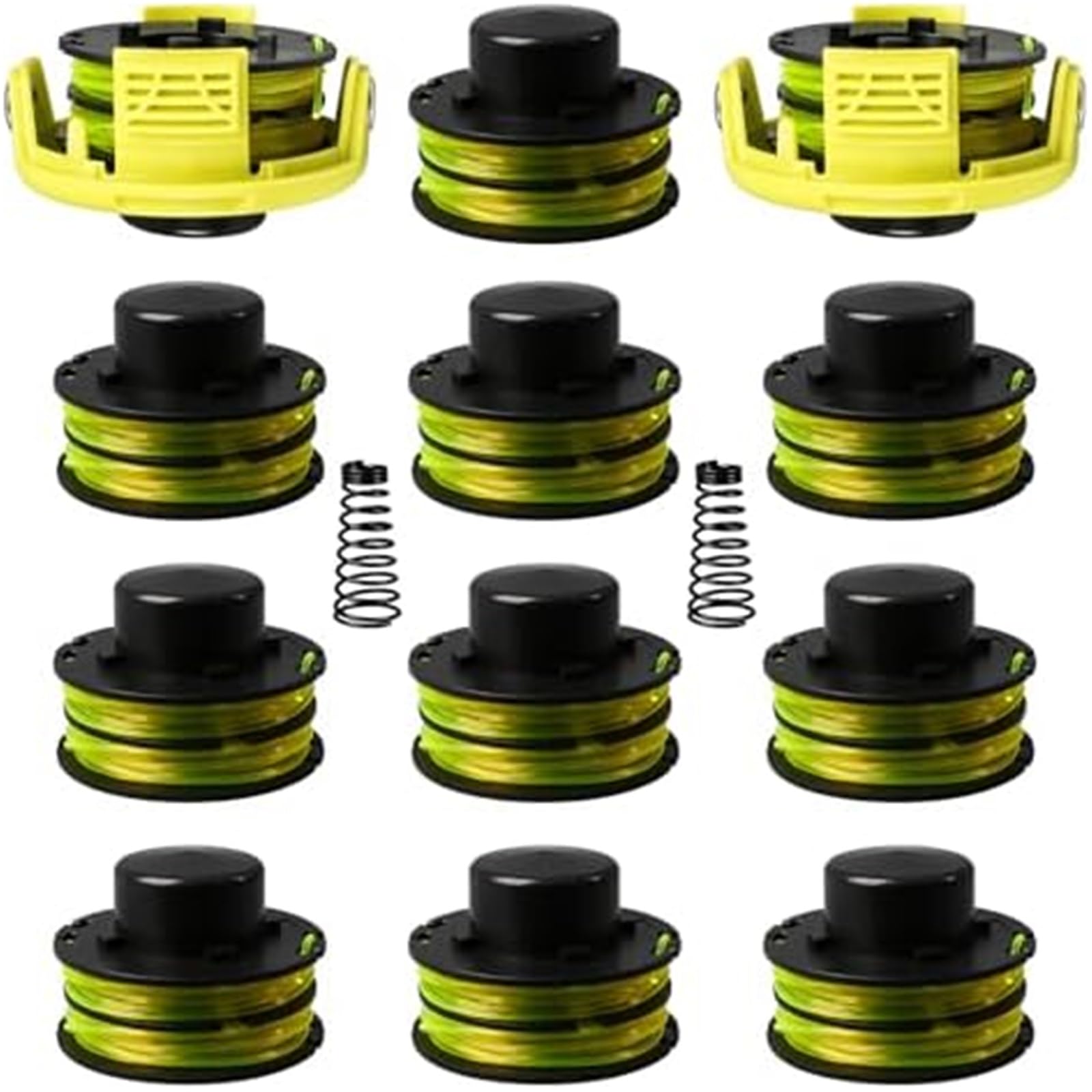 Automatyczna szpula kosiarki Linia szpuli podkaszarki, dla Ryobi Rac118 RLT3525S 1,2 Mm X 8,4 M wymienna przycinarka kosiarka dla trawy z pokrywą i sprężyną(BLACK 12 2 2)