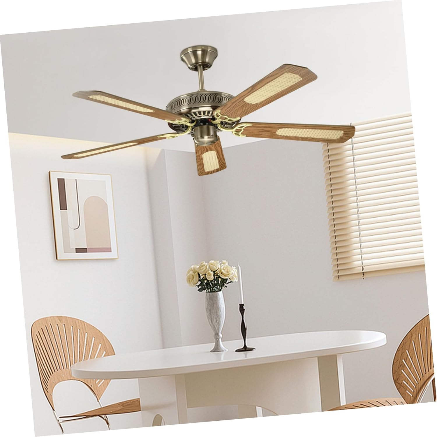 Housoutil Ceiling Fan Blade Arms Replacement Kit Antique Metal Fan Blade Arms Parts Hardware