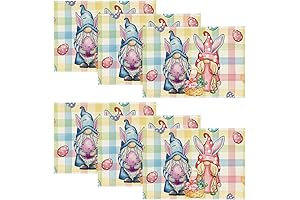 Buffalo Plaid Easter Bunny Placemats