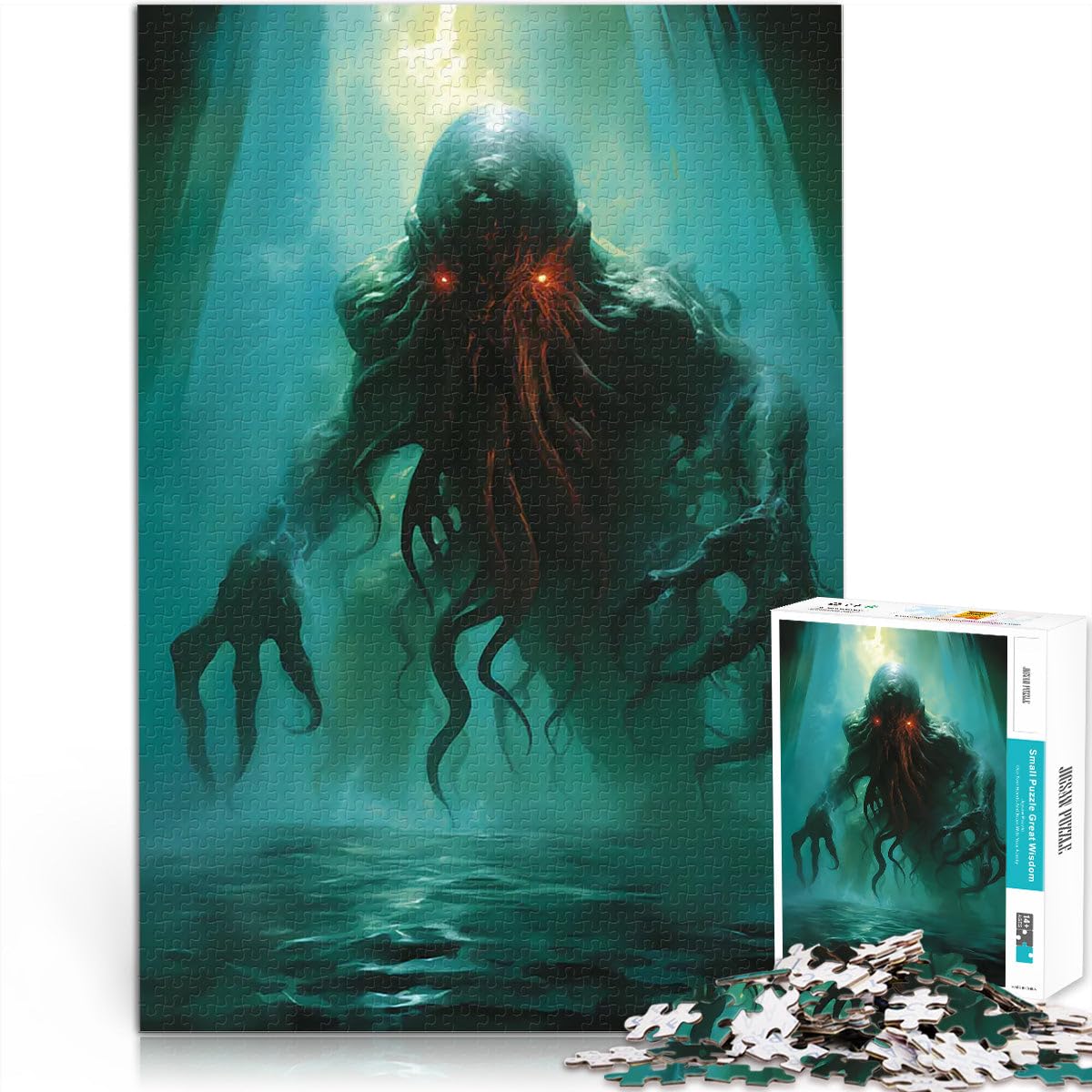 Jigsaw Puzzles for Adults 1000 Pieces Cthulhu Rising Sea Stressabbau-Spielzeug Künstlersammlung, Bildende Kunst75x50cm — image 1