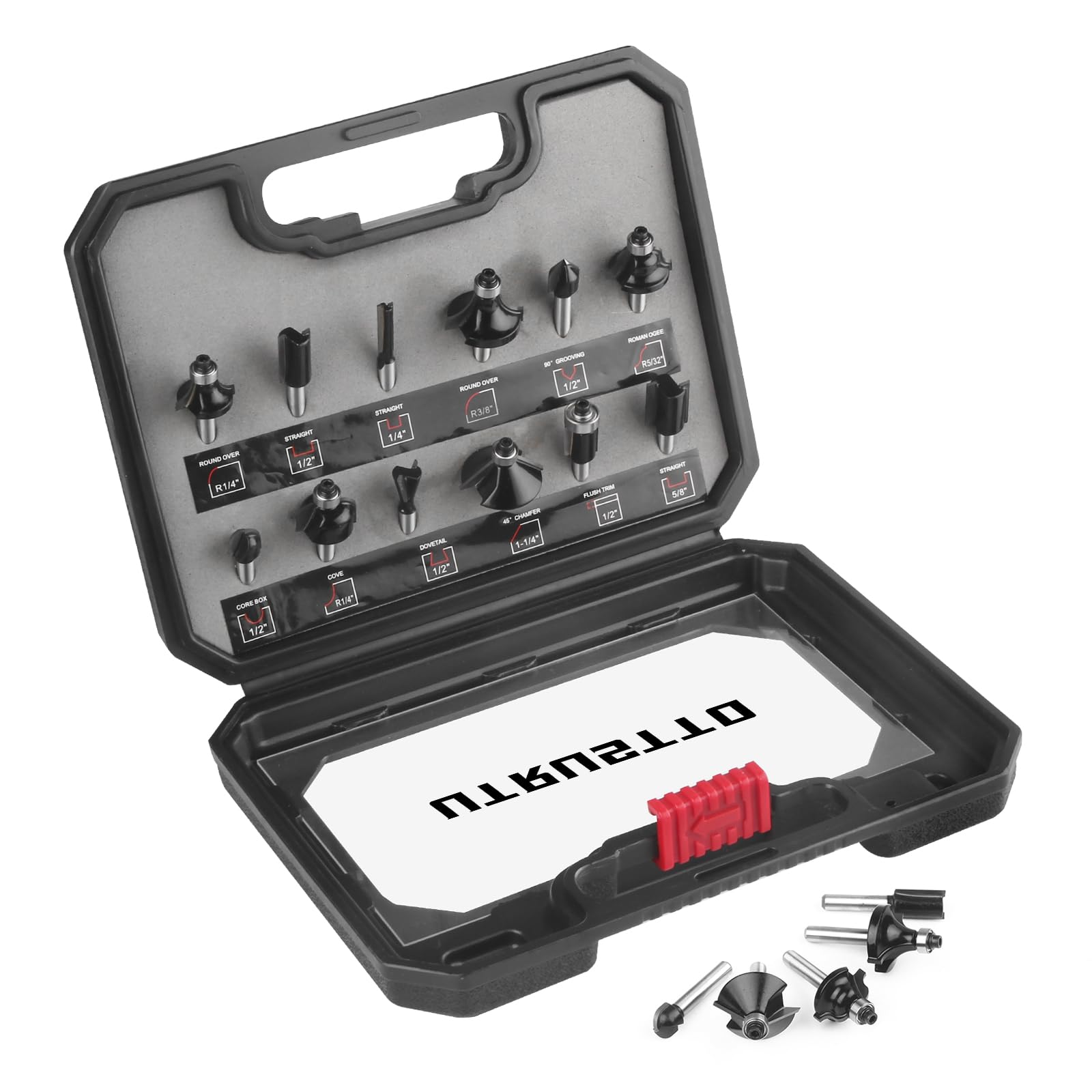 Router Bit Set - 15 Pieces Tungsten Carbide -11 Router Bit Set - 15 Pieces Tungsten Carbide -11