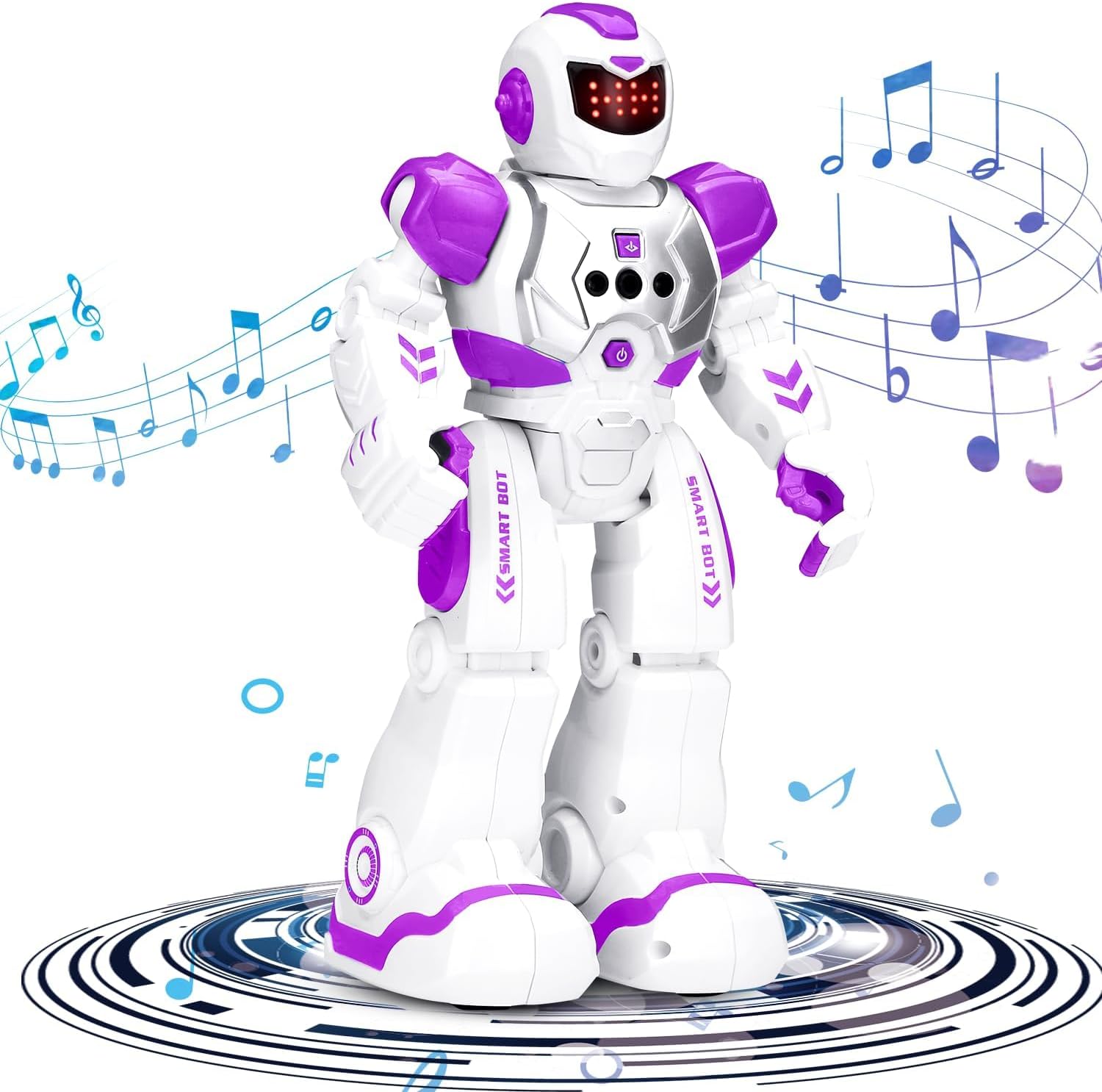 KingsDragon Robots Toy for Kids, RC Gesture Sensing Toy, Interactive Walking Singing Dancing Robot Birthday Presents for Boys Girls Age 6 7 8 9 Years Old,Purple