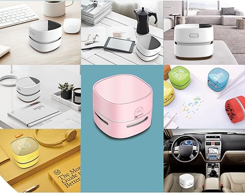 Miniatura 4 de ODISTAR Desktop Vacuum Cleaner, Mini Table dust Sweeper Energy Saving,High Endurance up to 400 mins,360º Rotatable Design for Rosa