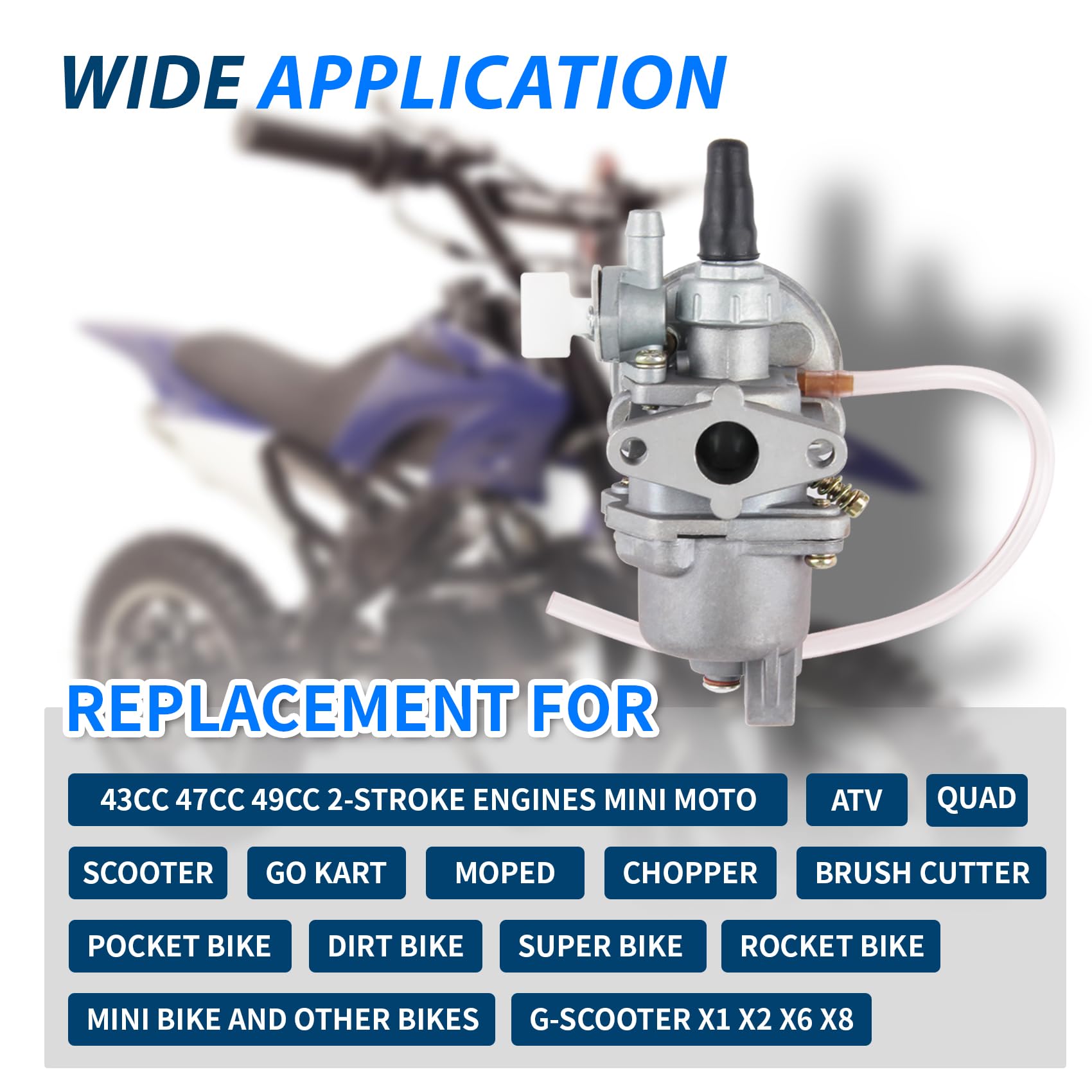 DOCAS PZ13 13mm carburatore per 43 cc 47 cc 49 cc 2-Takt-Motor Mini Moto Pocket Bike ATV Quad Go Kart Moped Chopper Dirt Bike Motorrad Roller