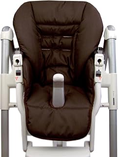 BambiniWelt Cojín de asiento, funda de repuesto para trona Peg Perego Prima Pappa Diner, 9 colores marrón marrón