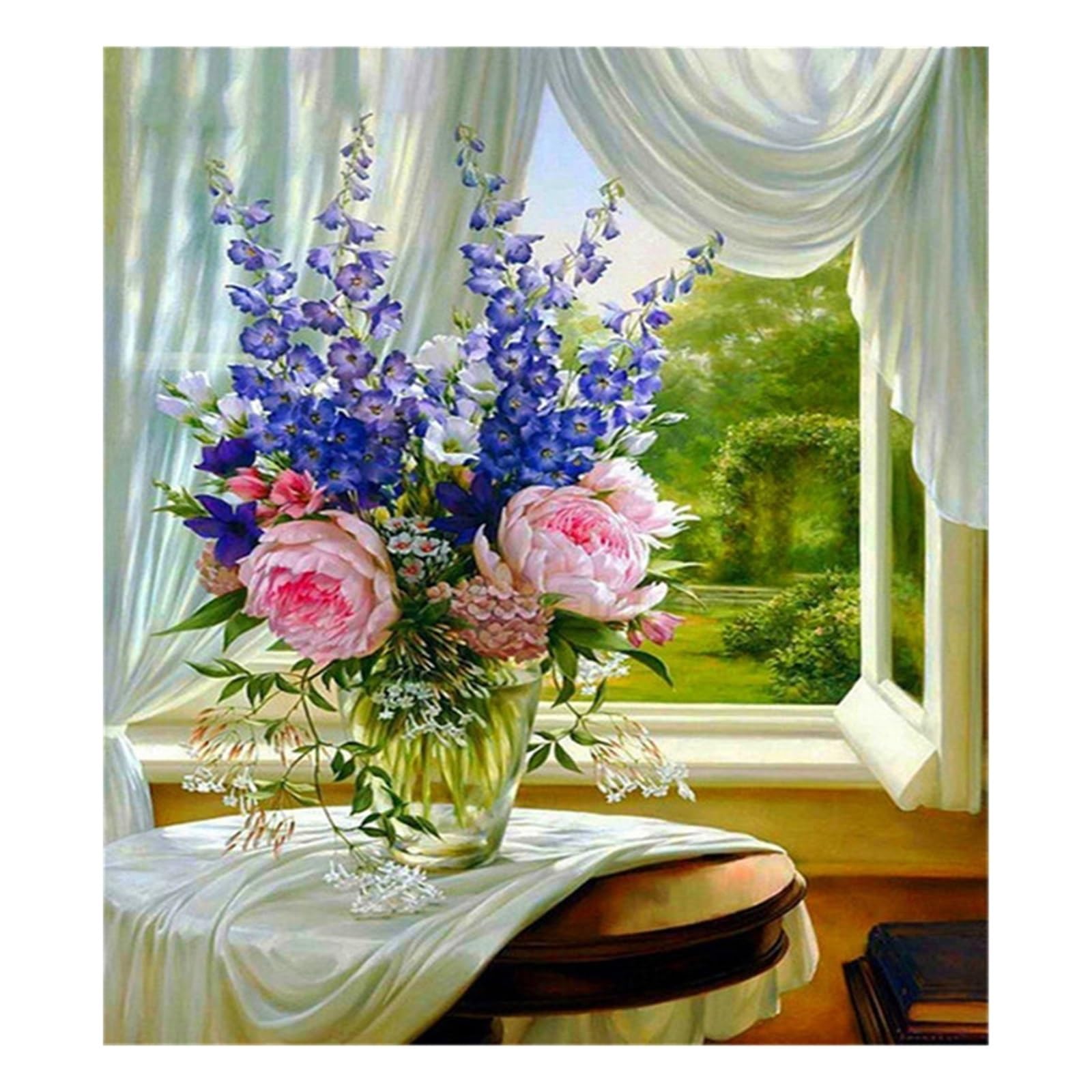 Graiting 1pc Flower In Vase Canvas Paintings Plants Wall Art Posters And Prints Landscape Pictures Room Decor(V,A4 21X30cm no frame)