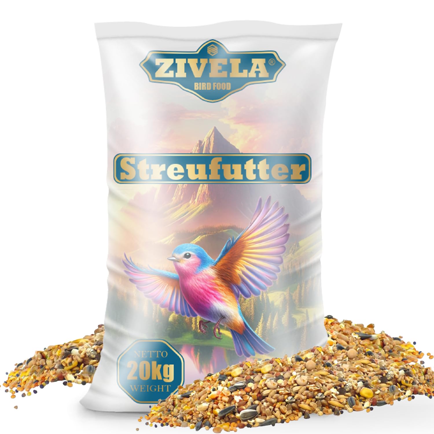 Miscela di semi per uccelli selvatici per tutto l'anno | Mangime per uccelli selvatici premium per le 4 stagioni | Miscela premium di mangime per uccelli selvatici per tutte le stagioni (20KG)
