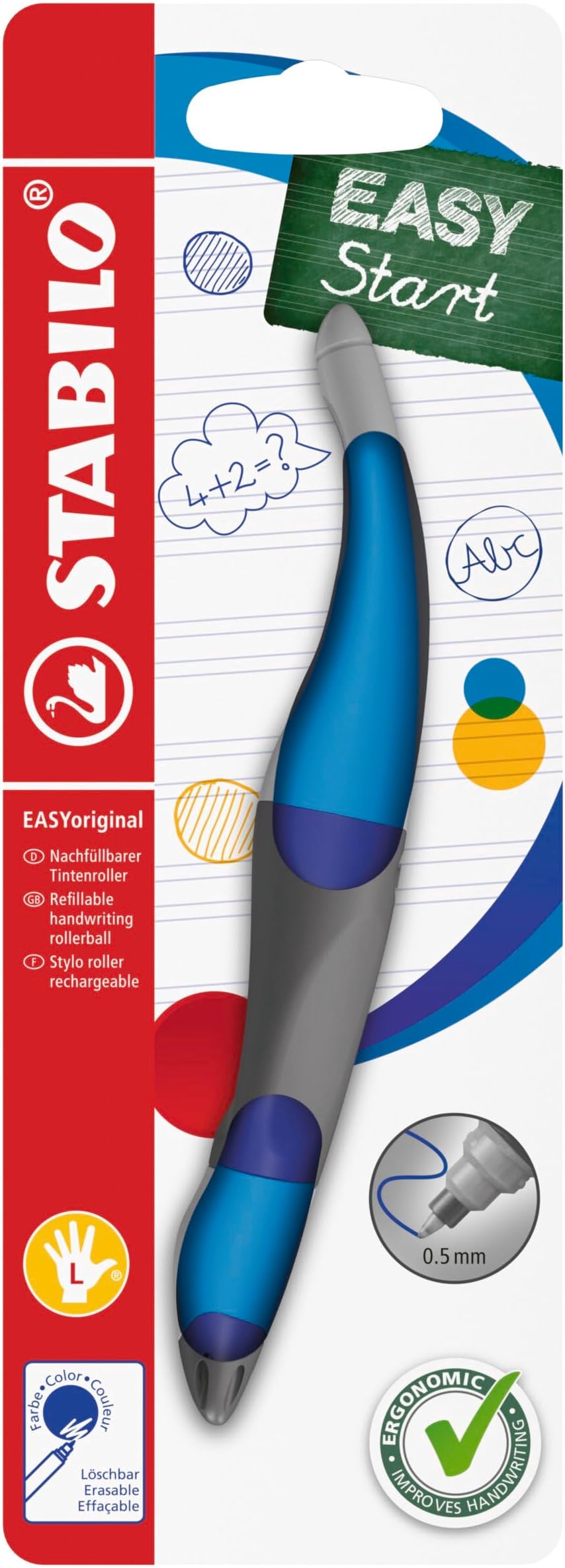 Ergonomic Rollerball EASYoriginal - Left-Handed - Dark Blue/Light Blue