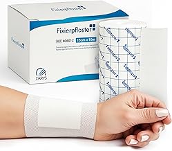 Fixation Plaster Roll 15 cm x 10 m, Skin-Friendly Wound Plaster & Roll Plaster, Breathable, Latex-Free, Fixation Plaster Roll for Bandage Fixation and Wound Dressing (15 cm x 10 m)