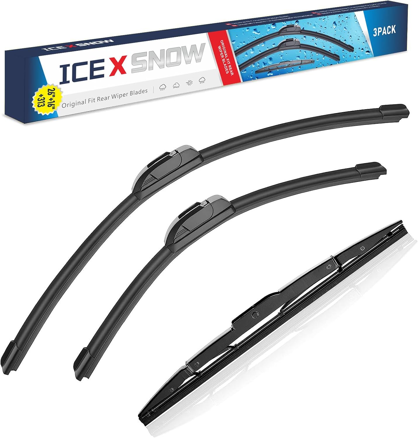 3 Wipers 26"/16"/13" Replacement For Honda CRV 2016 2015