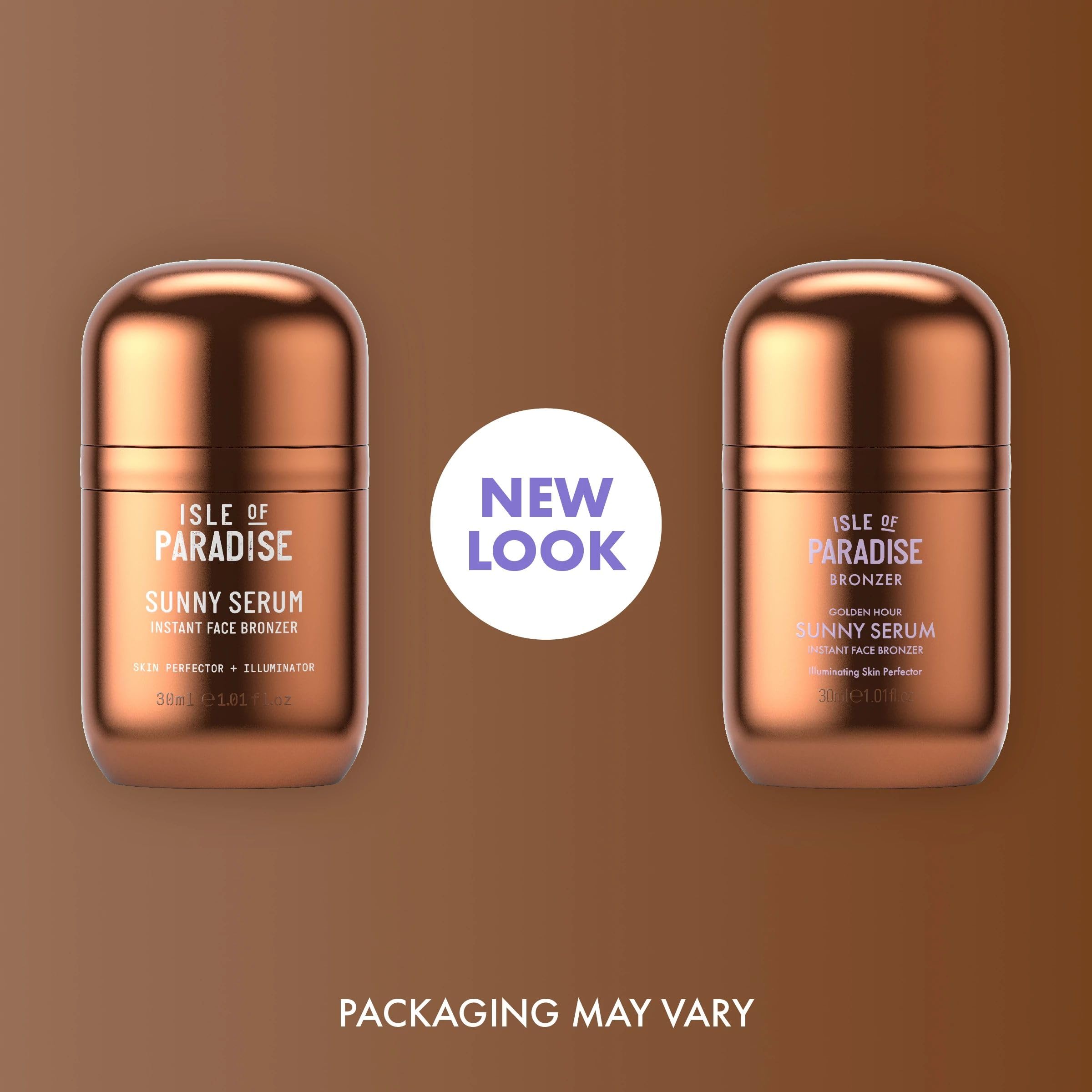 Isle of Paradise Sunny Sérum bronzant instantané pour le visage avec niacinamide, squalane et huile de jojoba, liquide illuminant pour une peau éclatante, ensoleillée, léger, hydratant, convient à