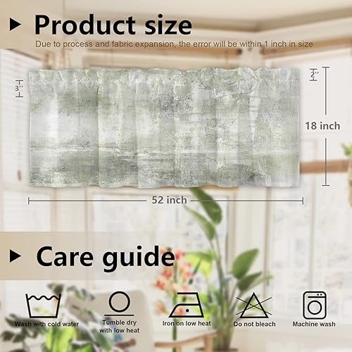 Miniatura 560 de Cenefas de cocina modernas con patrón de cobre marrón dorado para ventanas, cenefas opacas abstractas de marcas de arañazos y cortinas opacas