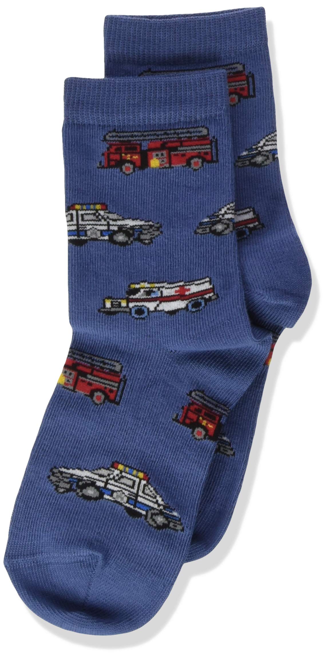 Country Kids Boy's Help is on the Way Calf Socks, 1-3 Years (Manufacturer Size:3-5.5), Blue (Denim)
