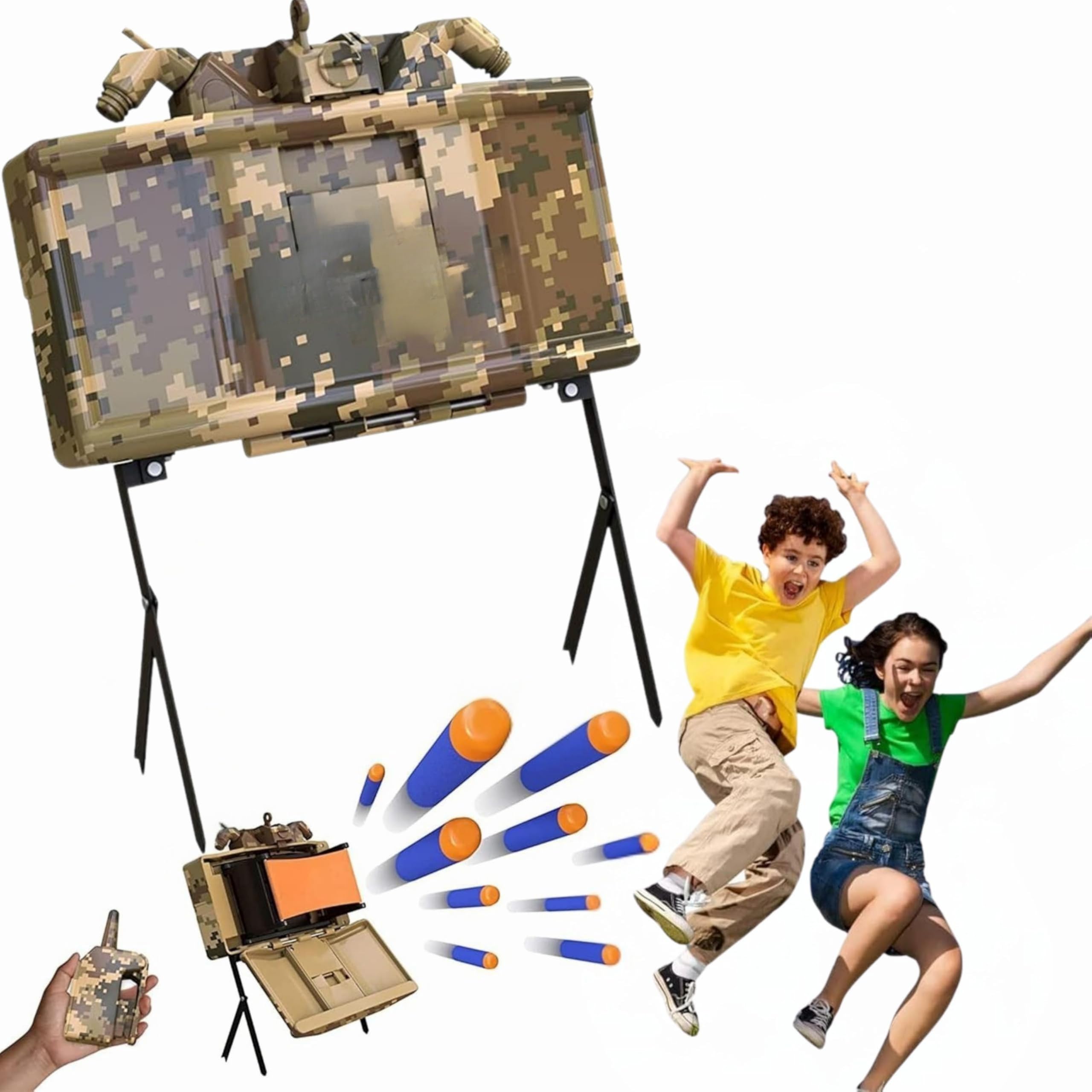 Skywin Toy Action Set for Play Games – Remote Control Included, Compatible with Foam Blasters (Brown)