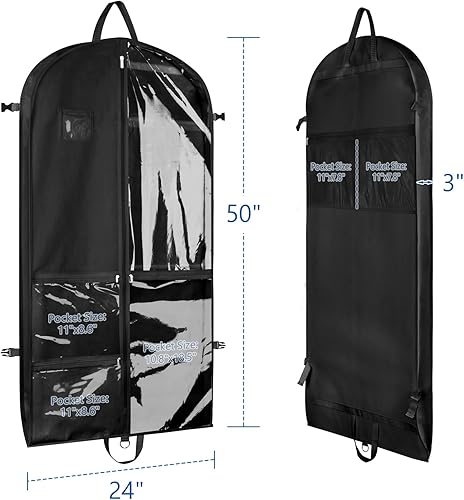 Miniatura 3 de Zilink Bolsa transparente para ropa para adolescentes, niñas y niños, bolsas de baile para bailarines, disfraz de baile, bolsa de ropa para