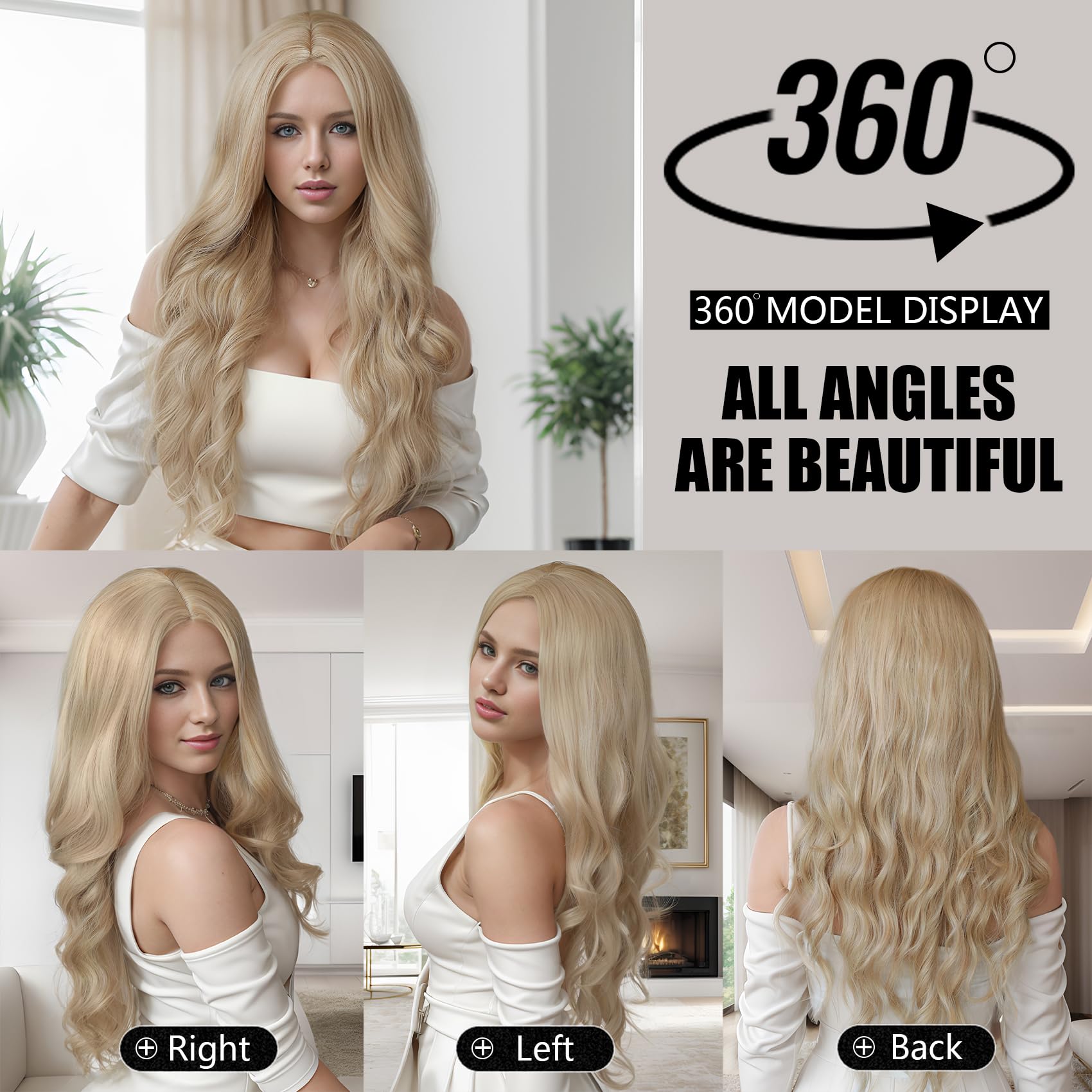 Amazon.com : MUPUL Blonde Body Wave Synthetic Wigs For Women 