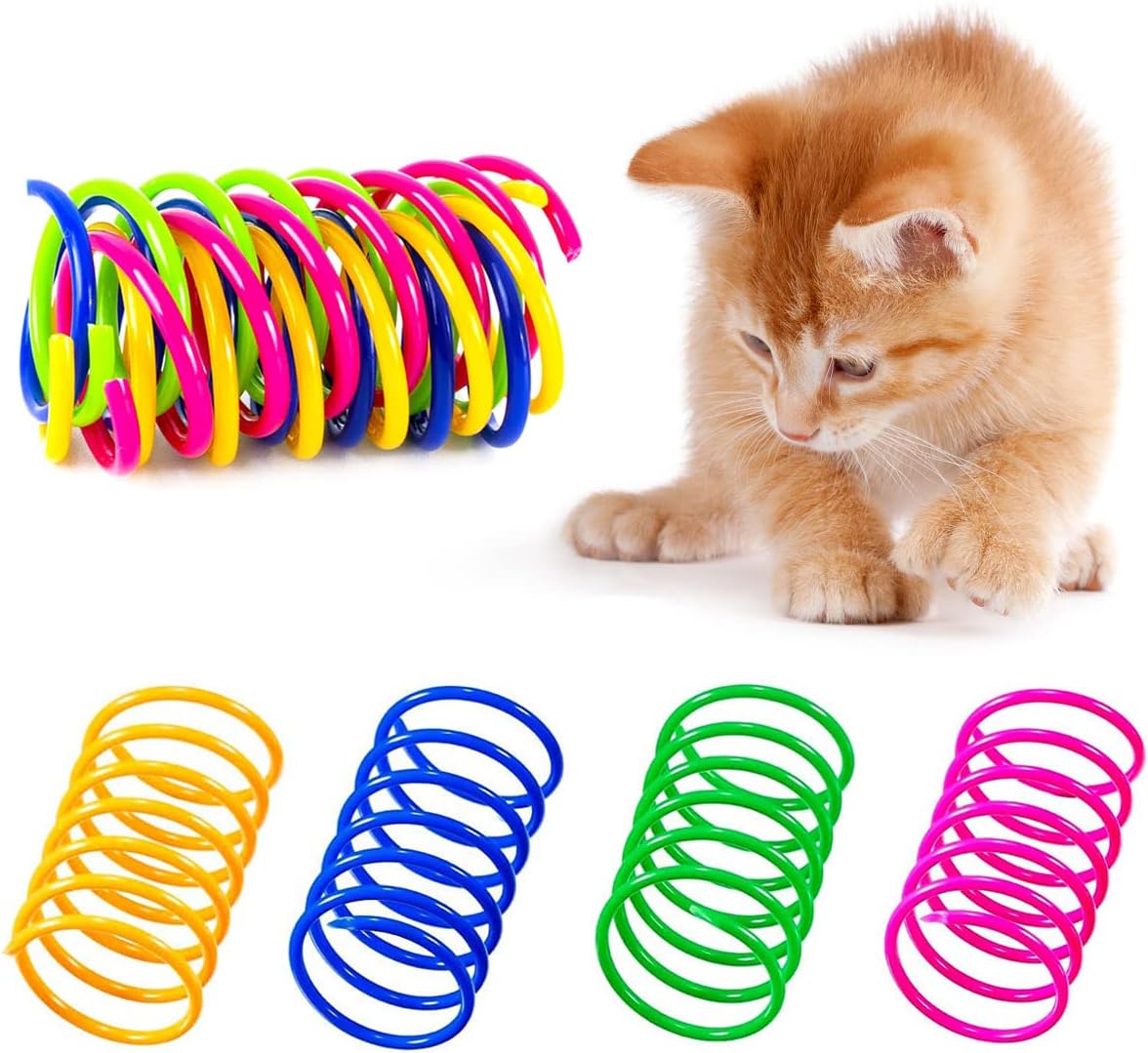 Valonii 30Pcs Interactive Cat Spring Toys for Indoor Cats/Kittens