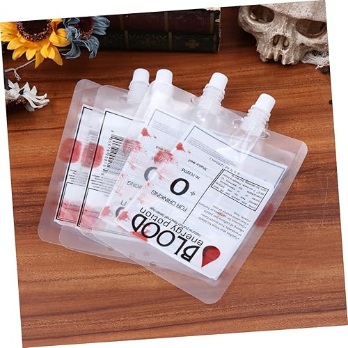Miniatura 9 de SAFIGLE 40 contenedores de bebidas para alimentos y sangre, bolsa de bebida de Halloween, bolsa de bebida para fiesta de Halloween, contenedor de