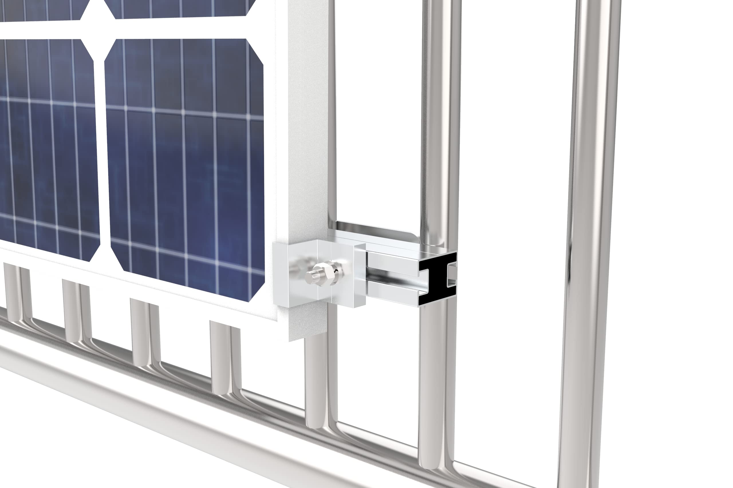 Solarsys® - Balkonkraftwerk Balkonhalterung TÜV-Zertifika Verstellbar 0°-30° Solarmodul Halterung Alu, Halterung zum Befestigen von PV Photovoltaik Solarmodul Solarpanel am Balkongeländer