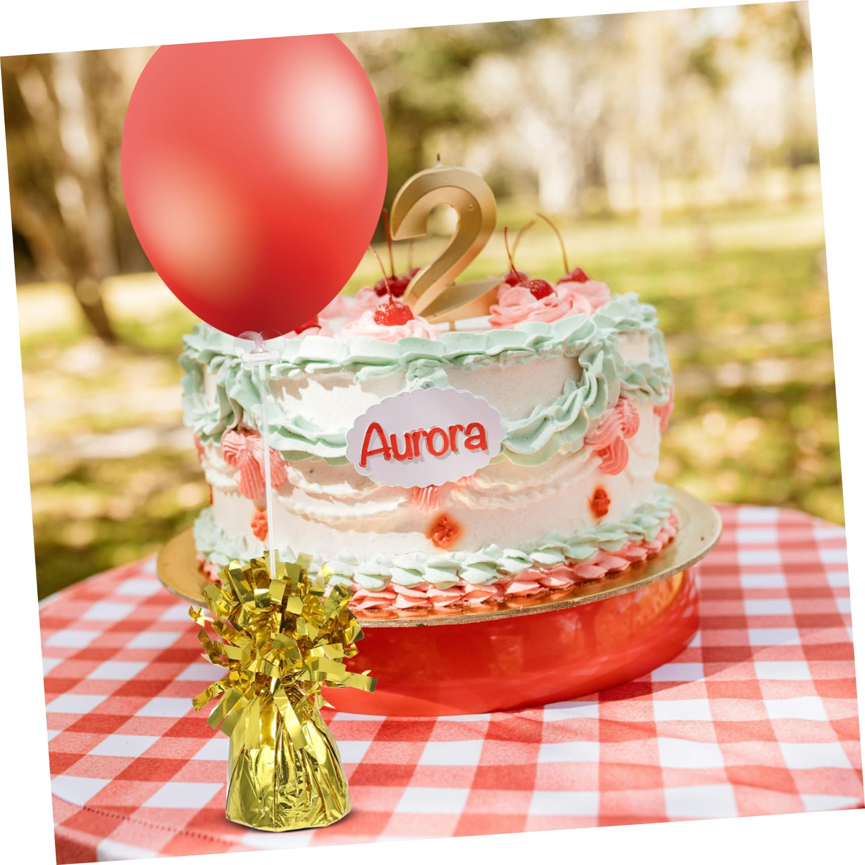Ballongewicht 6 Stück, Gold, PVC Zement, für Babyparty und Hochzeit | Zuverlässig Gefertigt, Einzigartig Attraktives Design, Verbessert Ballondeko und Wirkt Ästhetisch Dezent