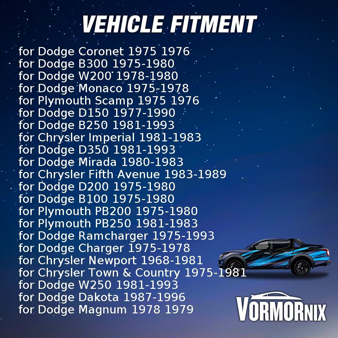 Universal Joint Strap Kit for Dodge Charger,Dart,Magnum 1975 1976 1977 1978 1979 for Chrysler Cordoba,Fifth Avenue 1975 1976 1977 1978 1979-1989 Replacement 6029562 1 PCS