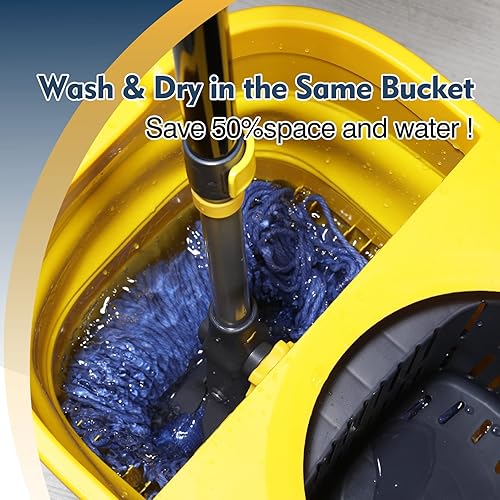 Miniatura 10 de Yocada Reemplazo de cabezal de fregona húmeda de hilo de extremo de bucle de algodón resistente Limpieza de pisos de grado industrial comercial