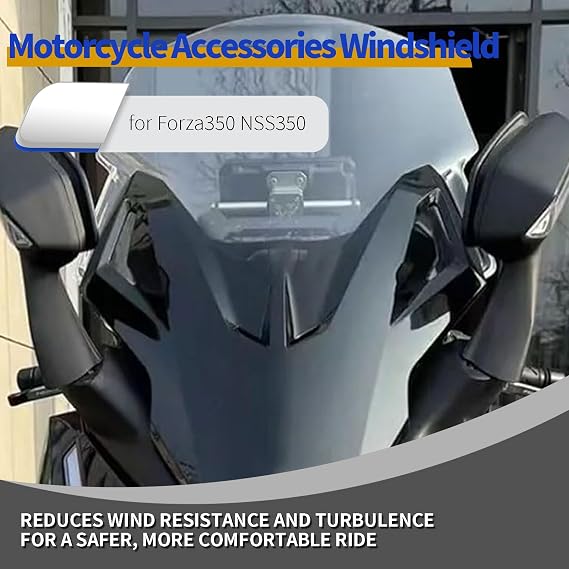 22ft High Wind Motorcycle Accessories Windshield Windscreen For Honda Forza 350 NSS350 Forza 350 NSS 350 2021-2025 Sport Visor Wind Deflector Front Fly Screen Light Smoke