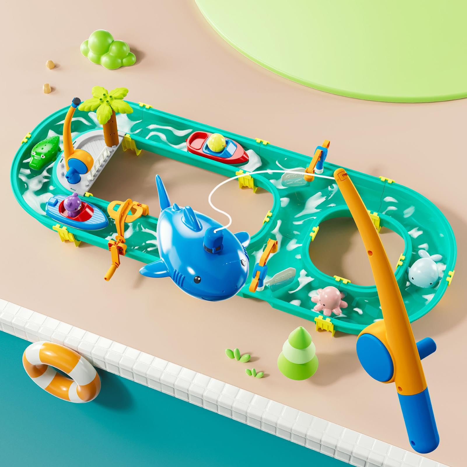 Générique Wasserspieltisch, Wasserspiele, Boot, Spielzubehör für Park, Haus, Schule, Garten