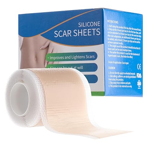 Hojas de silicona para cicatrices de 1.57 x 59 pulgadas, cinta de silicona extra larga, tiras de silicona para cicatrices, suministros de vendaje de disponible en Yaxa Colombia