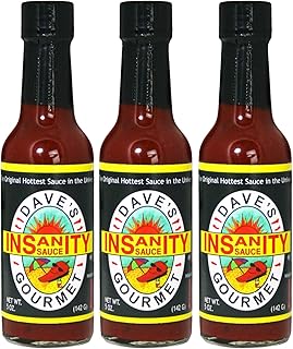 Dave's Gourmet Insanity Hot Sauce, The Original Hottest Sauce in the World, 5 Ounce (Pack of 3)